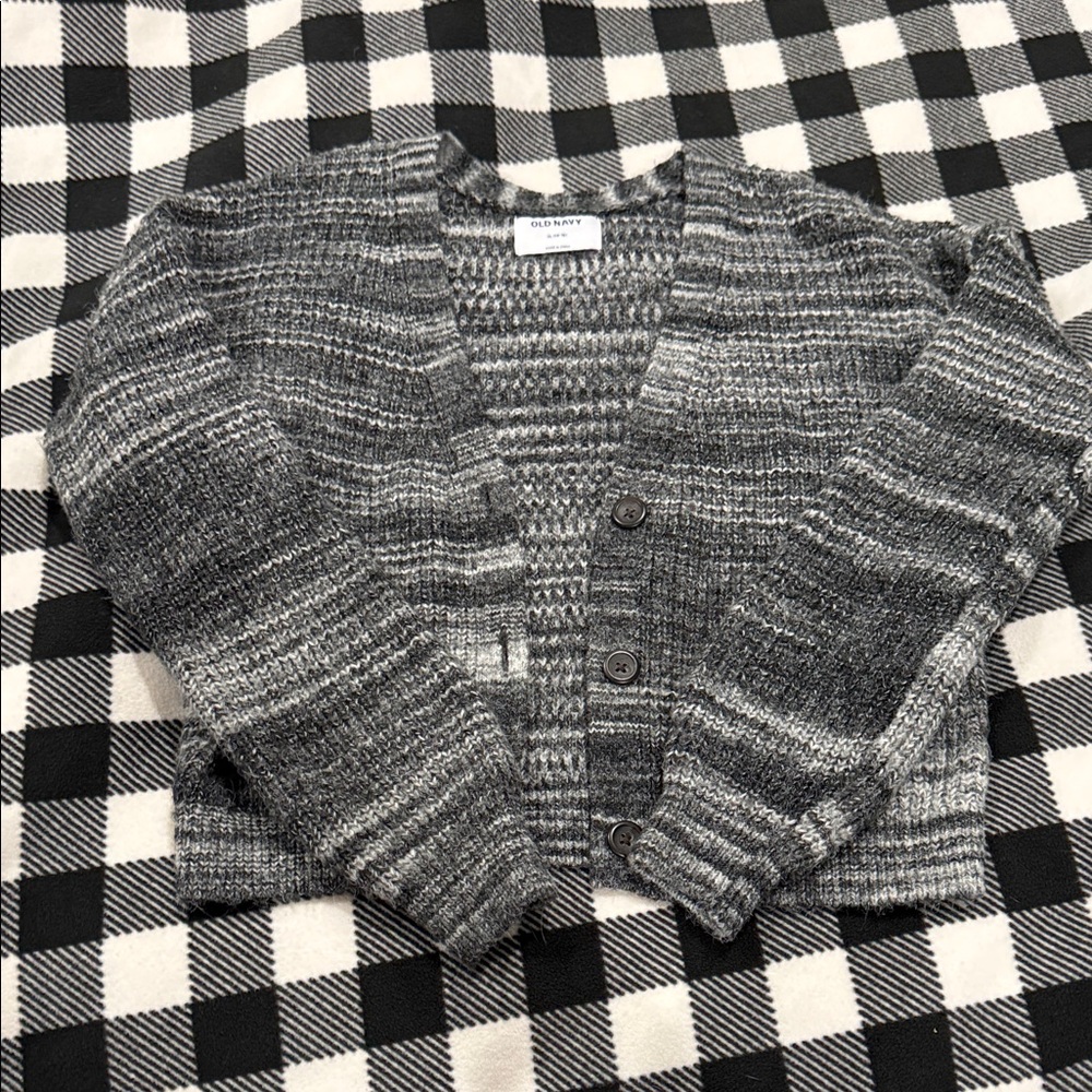 Old Navy Charcoal Knit Cardigan